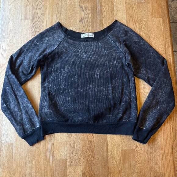 Vintage Havana Peace Sign Sweatshirt Bleach Wash - Picture 2 of 6